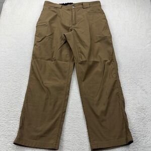 Duluth Trading Co Mens L x 30 Brown Nylon Spandex Cargo Work Pants